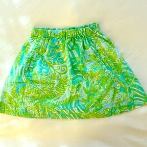 Lilly Pulitzer Turquoise/Green Cotton Skirt, Sz S